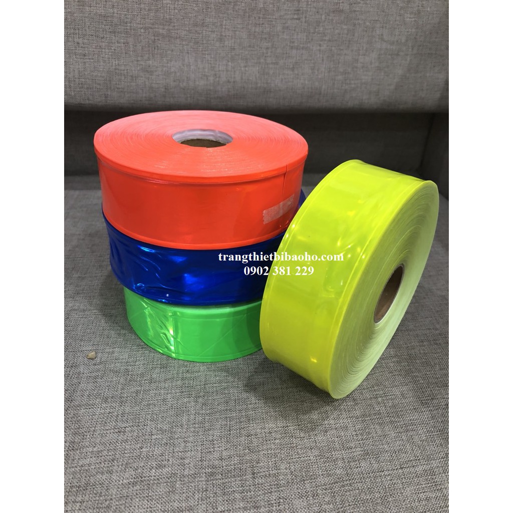 Cuộn dây phản quang nhựa trơn bản 5cm*50m - hàng có sẵn 4 màu lựa chọn