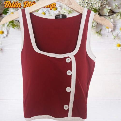 Áo Croptop kiểu có mút ngực TDFashion:001, chất liệu thun gân tăm thoáng mát, dáng Ôm Body gợi cảm thoáng mát