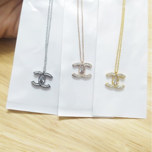 Dây Chuyền Nữ Chữ X Titan Ko Đen TT 3240