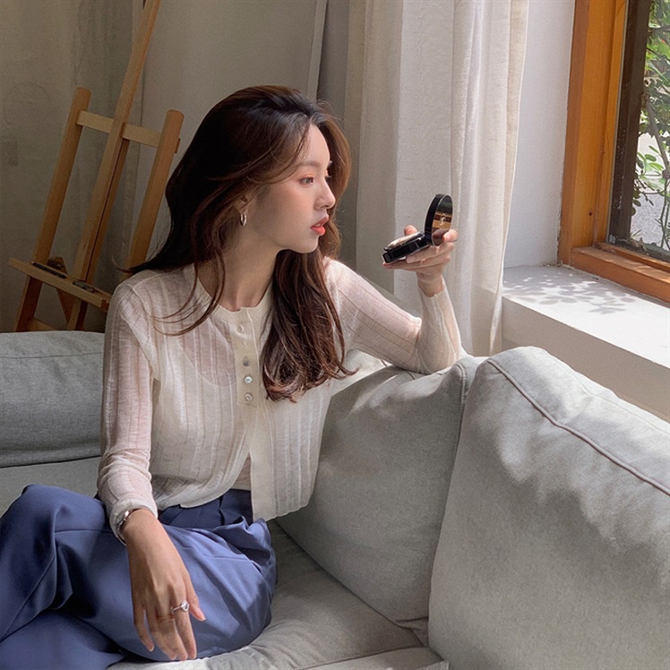 Áo khoác cardigan ZHELIHANGFEI dệt kim mỏng chống nắng dáng ngắn thời trang mùa hè nhiều màu sắc cho nữ