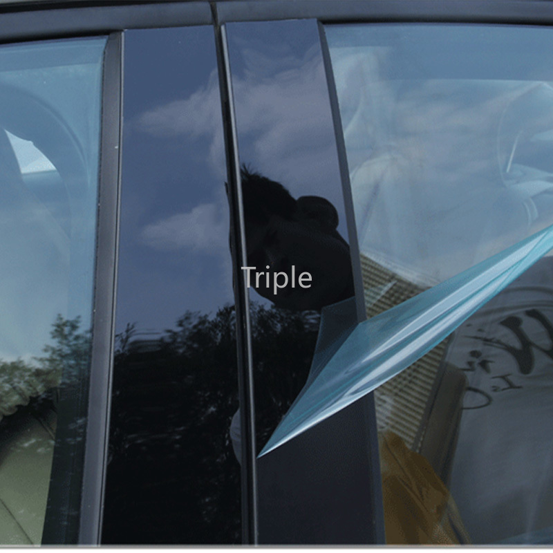 6 Miếng dán trang trí cột cửa xe hơi màu đen bóng cho Toyota Camry 2006 2007 2008 2009 2010 2011 Gen 6th