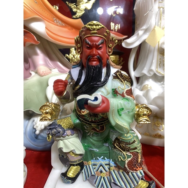 Tương Quan Công - Quan Thánh Đế Quan Ngồi Ghế phối màu cao cấp