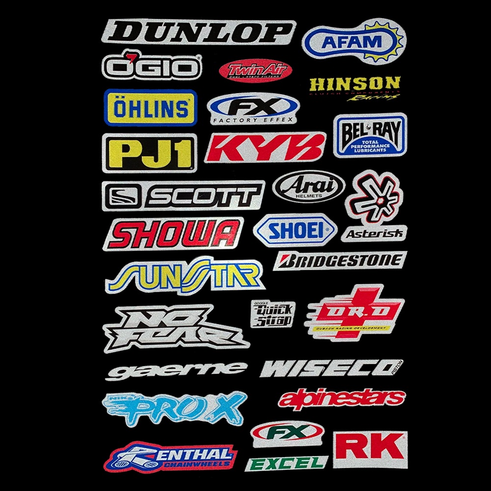 Decal Phản Quang In Logo SHOEI Trang Trí Mũ Bảo Hiểm Mô Tô