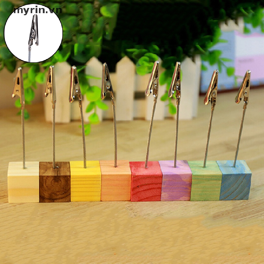 Giá Đỡ Kẹp Ảnh / Thẻ Ghi Chú Bằng Gỗ Tiện Dụng