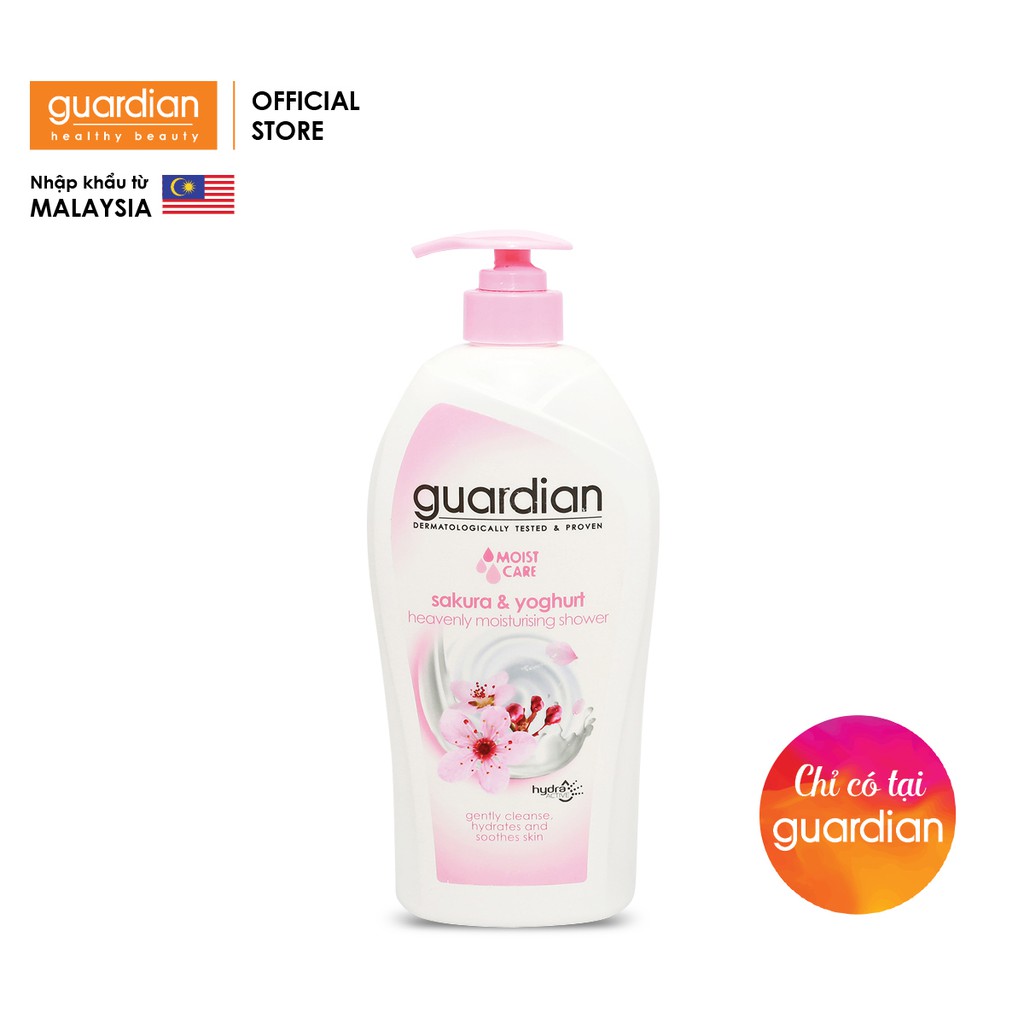 Kem tắm Guardian dưỡng ẩm chiết xuất từ Hoa Anh Đào và Sữa chua 1000ml