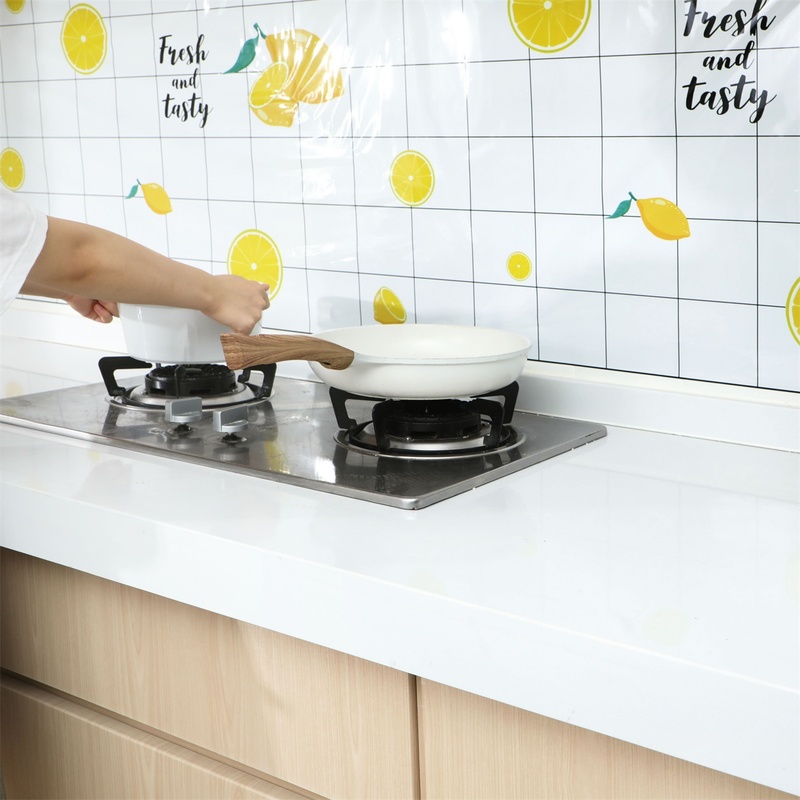 Miếng Dán Tường JUJIAJIA Có Keo Dính Chống Nước Và Chống Ẩm Mốc Kích Thước Lớn Tiện Dụng Cho Nhà Bếp