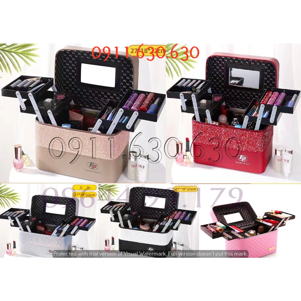 Cốp đựng đồ trang điểm, nối mi, nail, phun săm_dụng cụ mi_Mai Hòa Lash