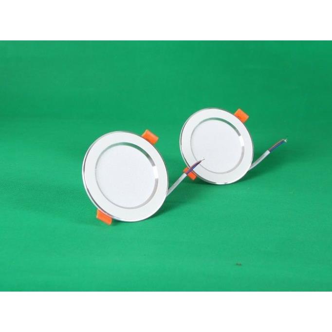 Combo 5 Đèn Led âm trần đổi màu 3w viền vàng, viền bạc, đèn mắt trâu, đèn phòng ngủ, đèn trang trí