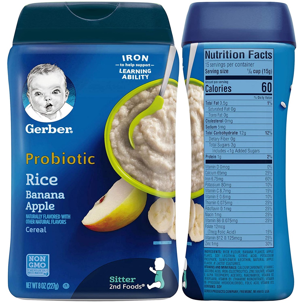 Bột ăn dặm ngũ cốc Gerber Baby Grain & Grow nội địa Mỹ giá tốt