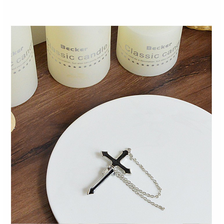 Cross Stud Earrings Chain Hip Hop Punk Earrings