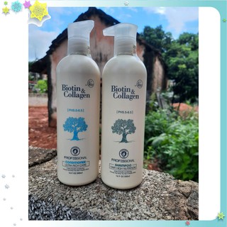 Combo dầu gội xả biotin trắng collagen 1000ml