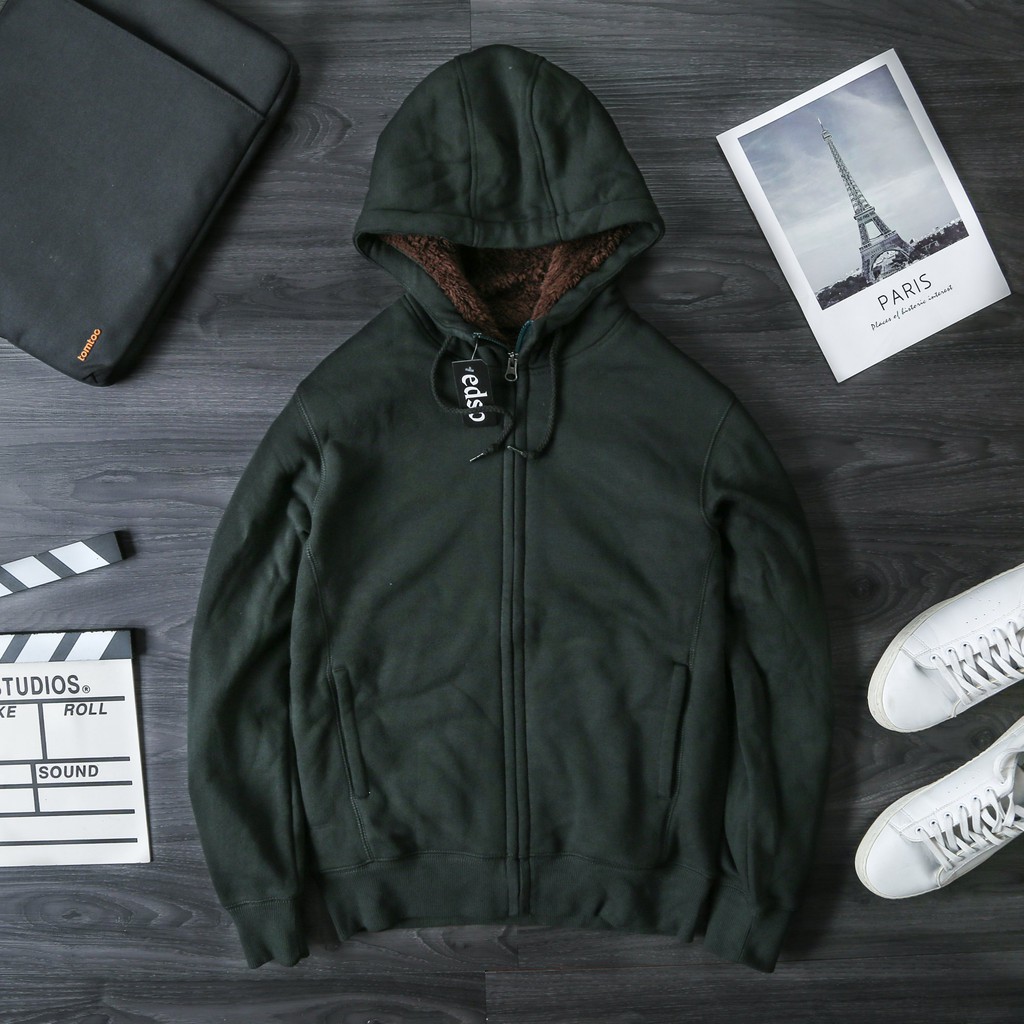 Áo khoác nỉ lót lông trong cho nam | BigBuy360 - bigbuy360.vn