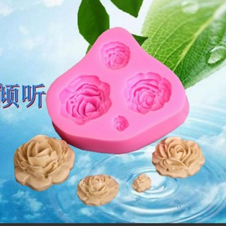 khuôn silicon 3D hoa hồng nhí