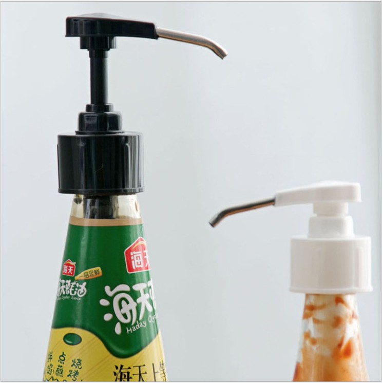 Vòi nhựa bơm xịt si rô, nước sốt, gia vị, dầu ăn dạng nhấn, tiện dụng - LOKING
