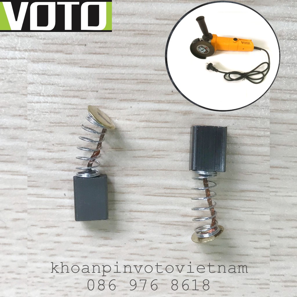 Cặp chổi than máy cắt Voto điện màu vàng và máy mài Trung Quốc 100mm loại thông dụng