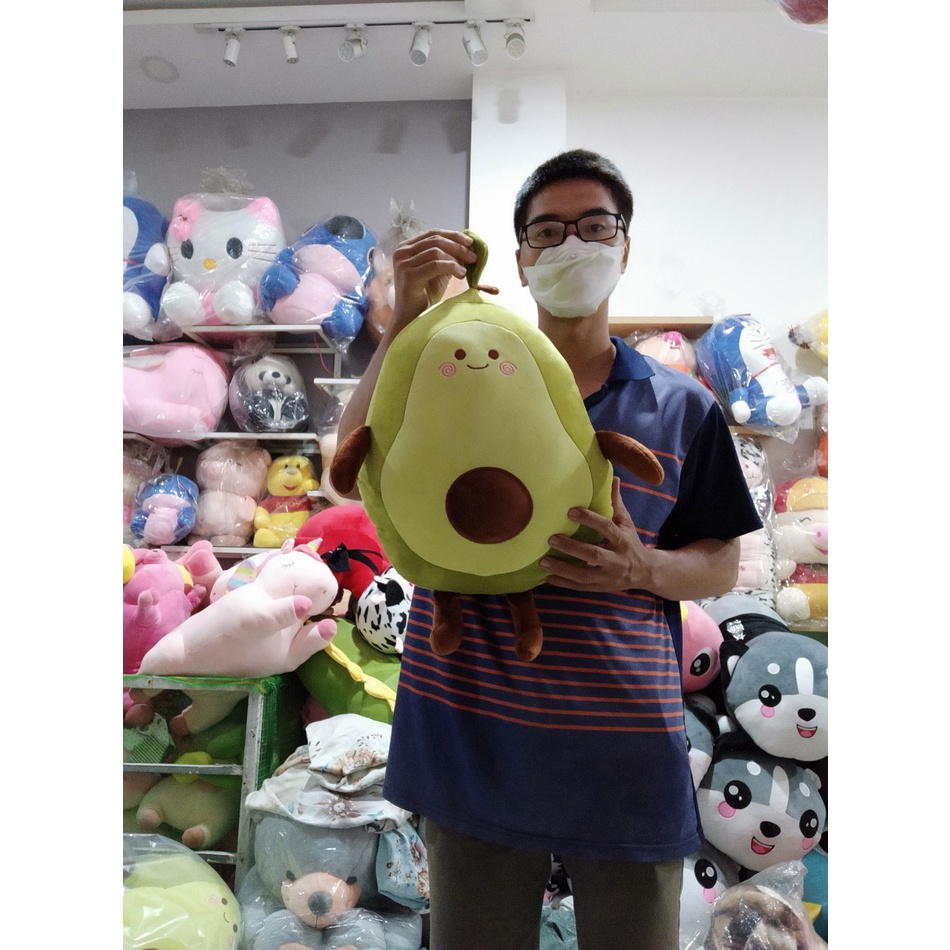 Gối ôm Quả bơ tròn, bơ dài vải miniso 4D miễn phí gói quà + tặng thiệp