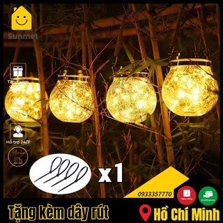 [SALE SHOCK] Đèn Led Lọ Ước Nguyện Thủy Tinh Năng Lượng Mặt Trời 13.5cm*12cm Thích Hợp Trang Trí noel, Quán Cà Phê