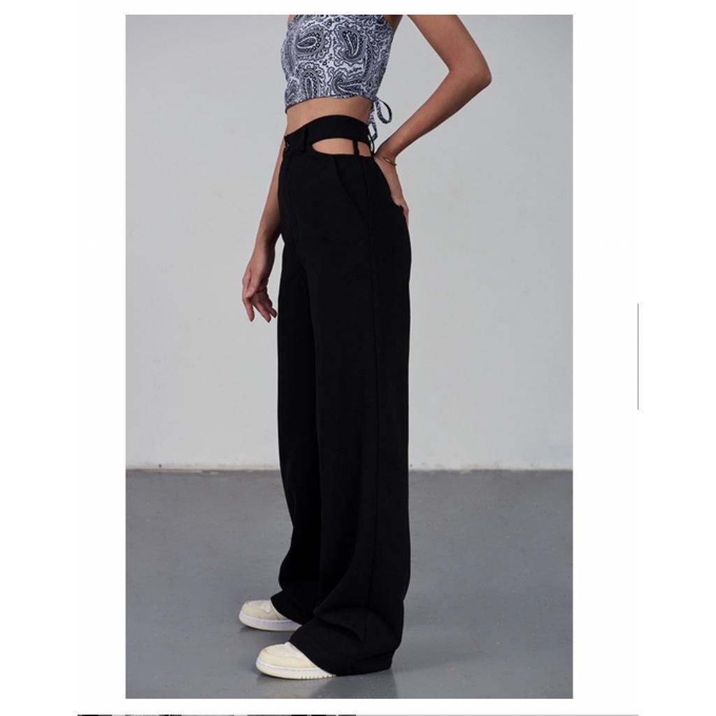 Quần ống suông Timo Pant xẻ eo quyến rũ, vải dày dặn - Uni By Heart