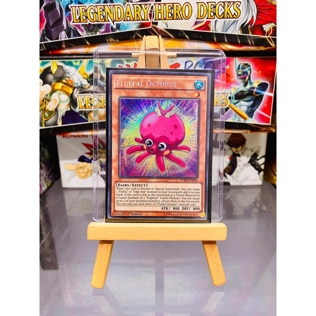 [ Dưa Hấu Yugioh ] Lá bài thẻ bài Fluffal Octopus – Secret Rare - Tặng bọc bài nhựa bảo quản