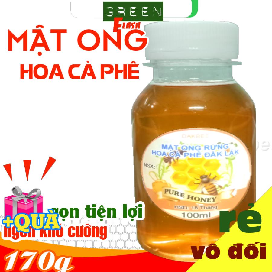 100ml Mật ong rừng hoa cà phê nguyên chất Daklak - tiện lợi dễ mang đi, dễ sử dụng [ dakbee ]