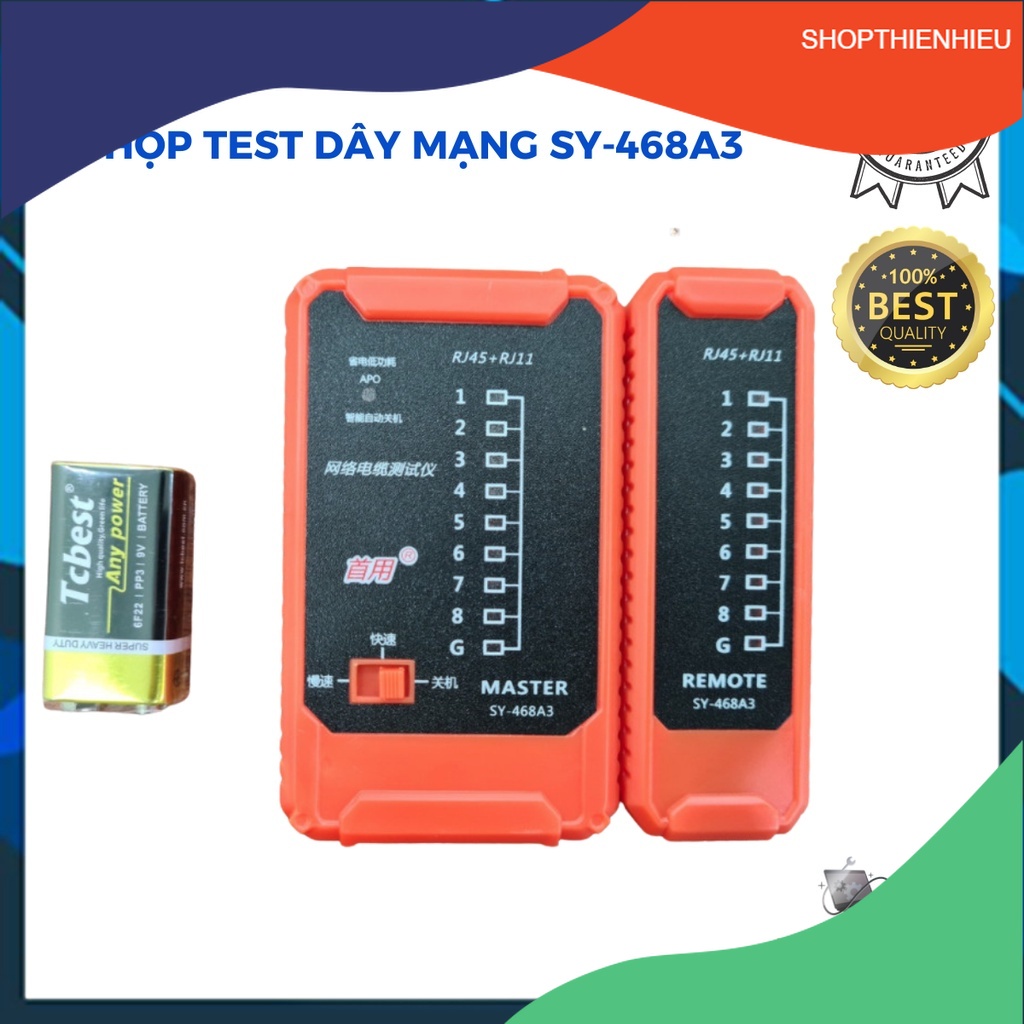 HỘP TEST MẠNG ĐA NĂNG MASTER SY-468A3 Tặng Kèm Pin 9V giá rẻ