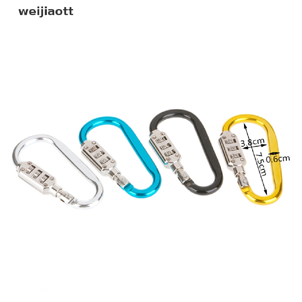 weijiaott Anti Theft Bicycle Motorcycle Helmet Lock Coded Lock Carabiner Password Lock WT