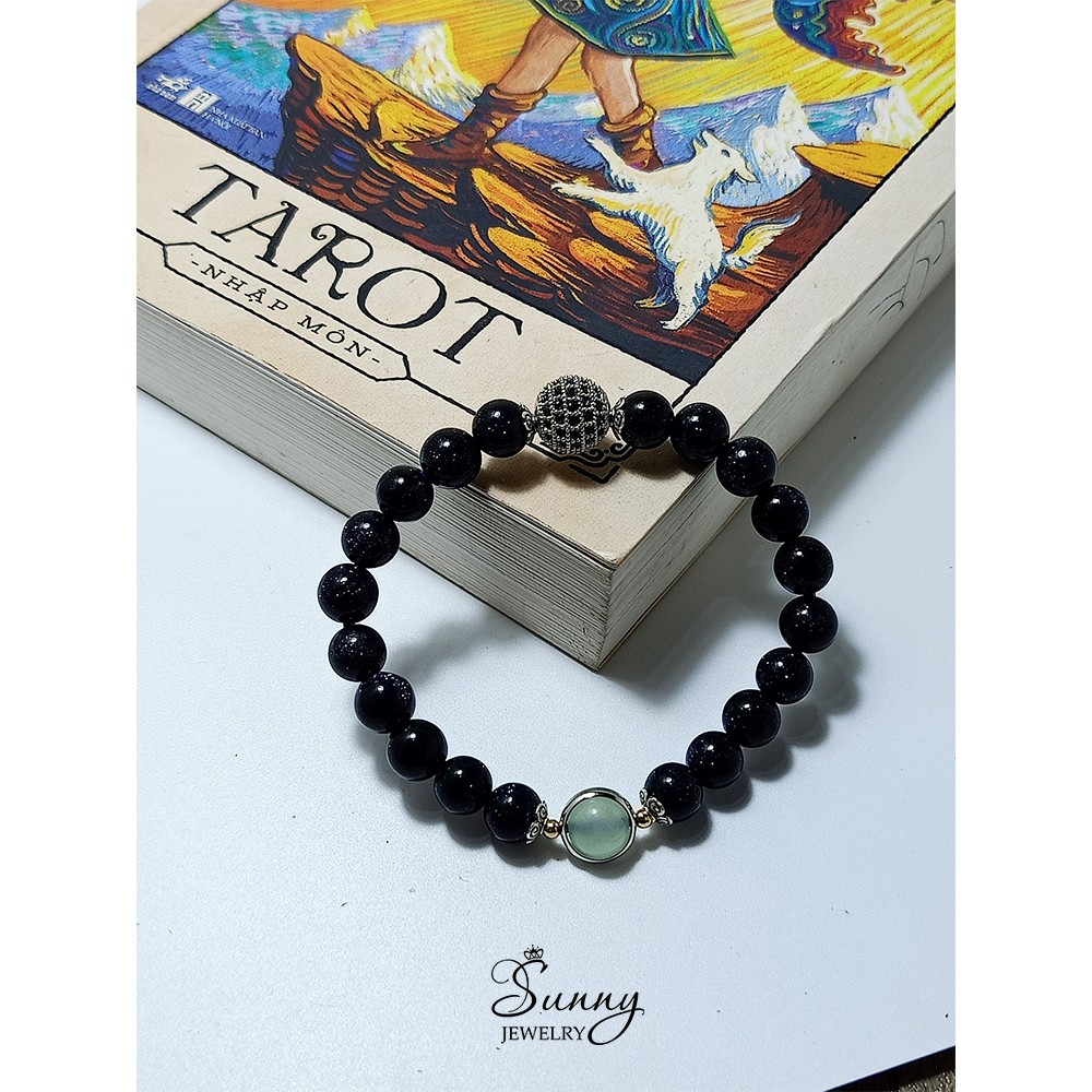 Vòng Tay Phong Thủy VTBT02, Vòng Tay Mix Charm Lấp Lánh Hợp Mệnh THỦY Dành Cho Nữ - Sunny Jewelry
