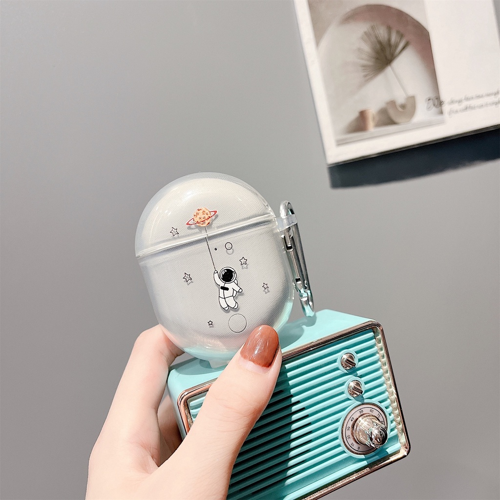 Vỏ Bảo Vệ Hộp Sạc Tai Nghe Không Dây Xiaomi Redmi Airots 3 Pro/Redmi Buds 3 Pro Bằng TPU Trong Suốt In Hoạt Hình Đơn Giản