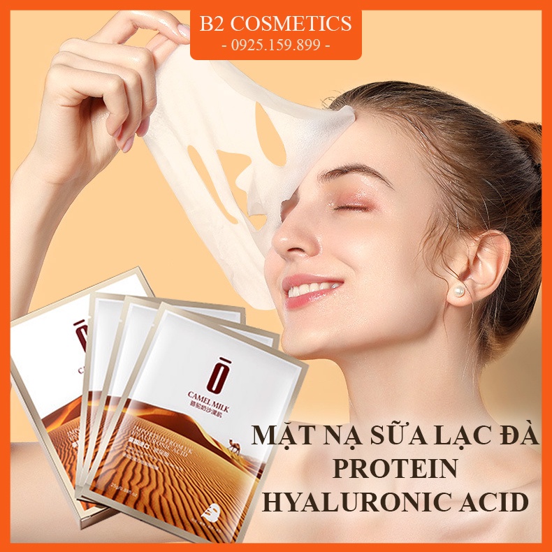 Mặt nạ Sữa lạc đà Hyaluronic Protein dưỡng ẩm sáng da giảm thâm Demyself, mặt nạ nội địa Trung cao cấp