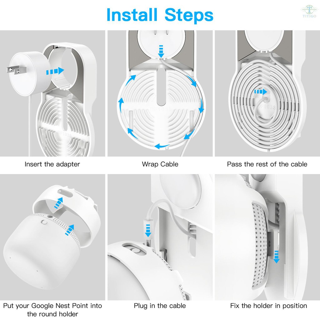 Bộ 3 cái giá đỡ treo tường cho mạng lưới Wifi tránh để dây lộn xộn màu trắng