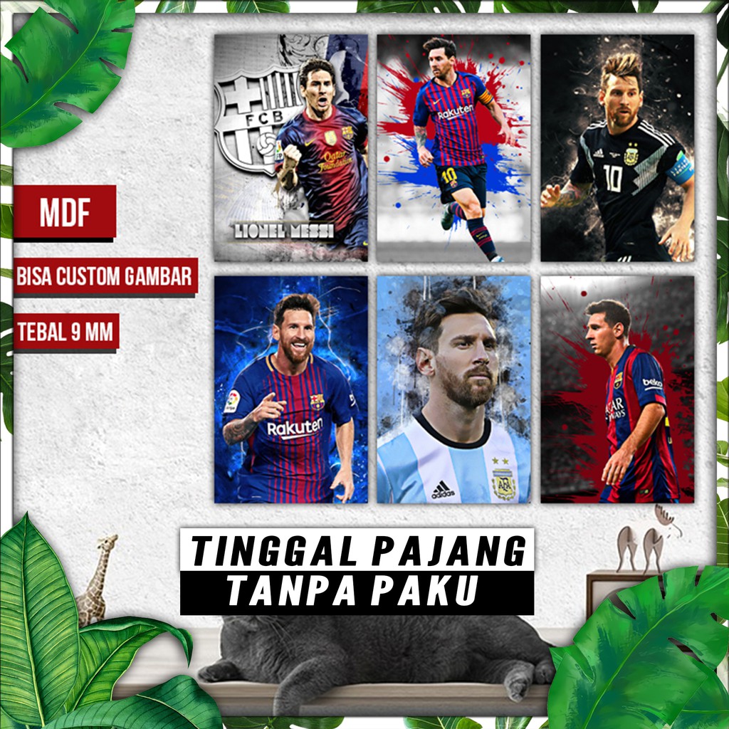 Poster Dán Tường Hình Cầu Thủ Bóng Đá Lionel Messi Mdf030119