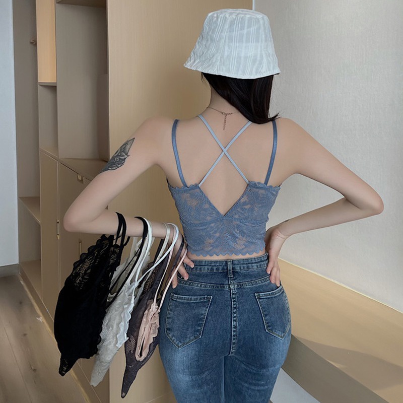 Áo Lửng Hai Dây Có Đệm Ngực Gợi Cảm Cho Nữ