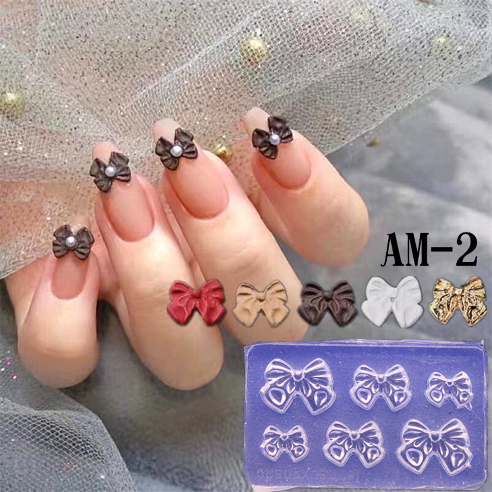 [Hàng mới về] Khuôn trang trí móng tay bằng silicon 3d diy tiện dụng