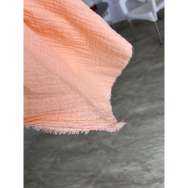 vải xô muslin màu cam sữa