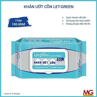 Combo 3 bịch khăn ướt cồn Let Green