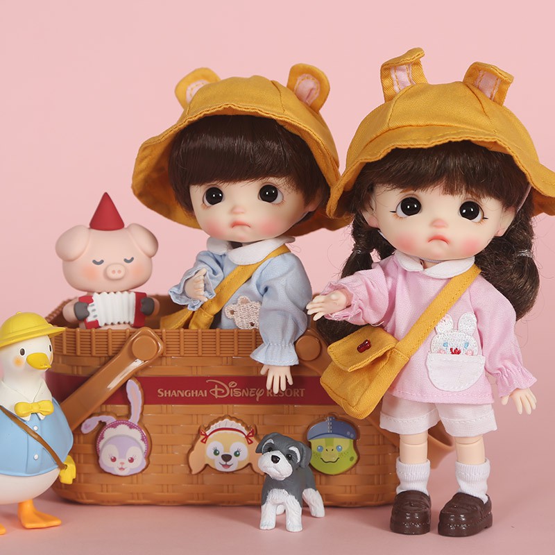 (Mua) ob11wa quần áo Thỏ gấu cub mẫu giáo thiết lập Molly búp bê quần áo GSC cơ thể 12 điểm bjd