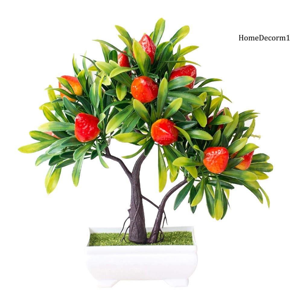 1 Chậu Cây Bonsai Giả Để Bàn Trang Trí Nhà Cửa / Văn Phòng