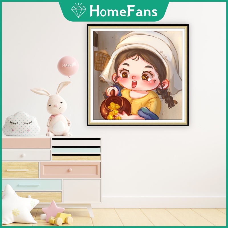 Bộ Tranh Đính Đá 5D Tự Làm 30x30cm / 40x40cm / 50x50cm Hình Tranh Van Gogh Trang Trí Nhà Cửa