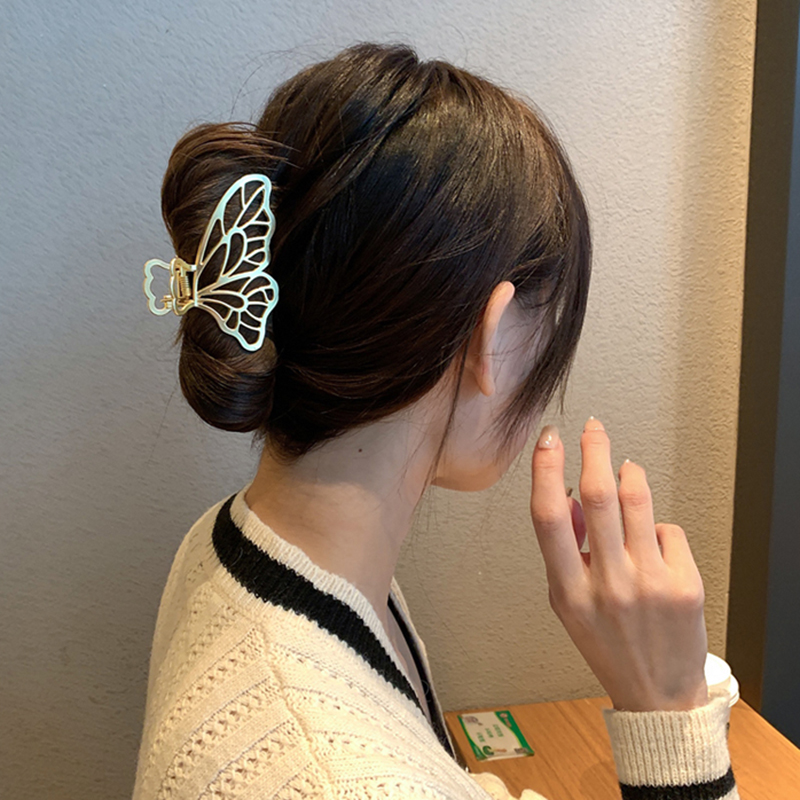 IF ME Kẹp bấu tóc màu vàng nhiều kiểu dáng tùy chọn thời trang cho nữ