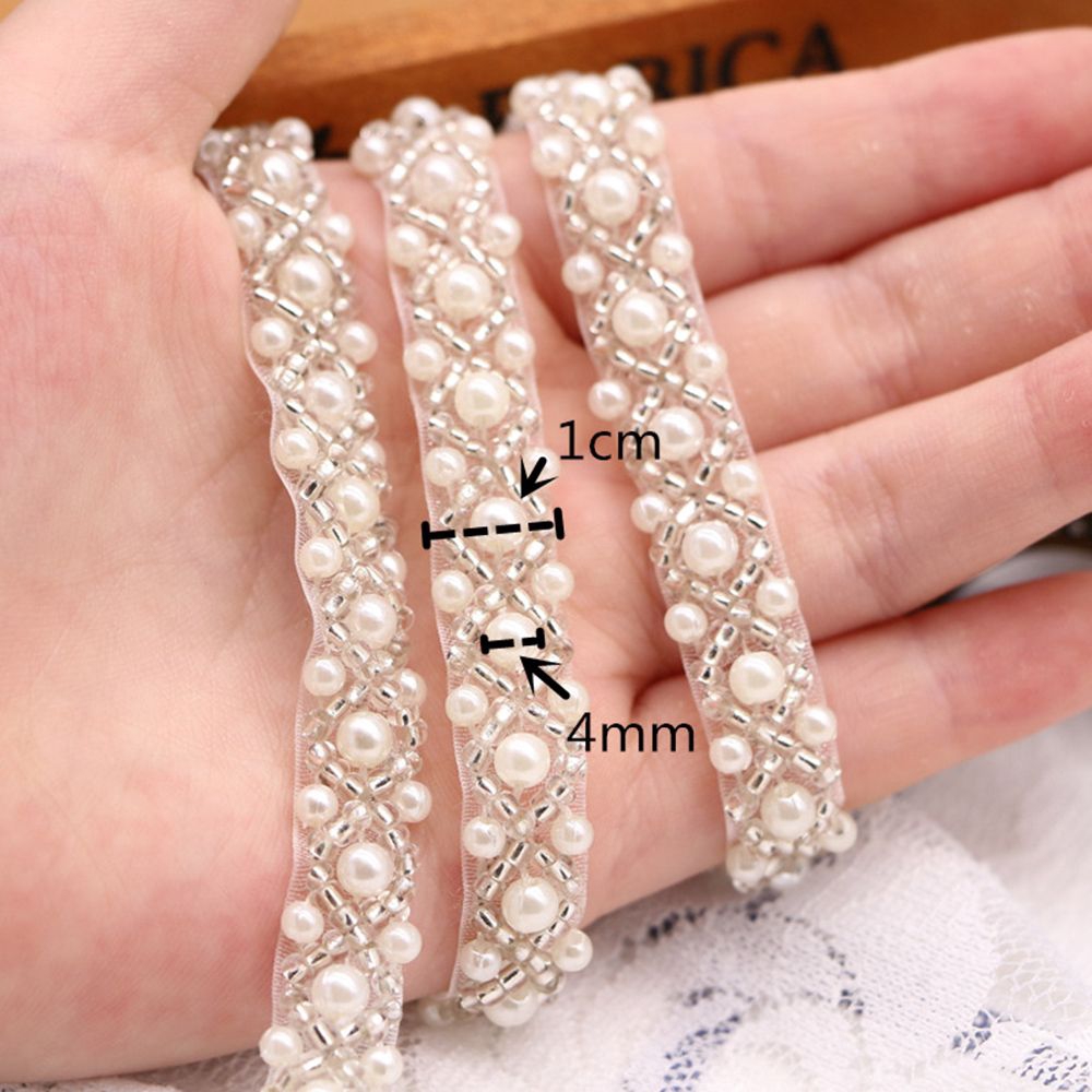 Dải Dây Ruy Băng Đính Ngọc Trai