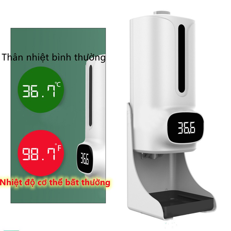 Nhiệt kế hồng ngoại không tiếp xúc K9 Pro Plus / K9 PRO DUAL (đầu dò kép) / cảm biến nhiệt độ tự động / bình đựng xà phòng + bình xịt / đo lường