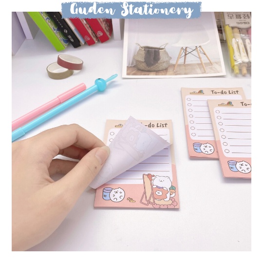 Giấy note chú gấu dễ thương - giấy ghi chú dễ thương - Guden Stationery