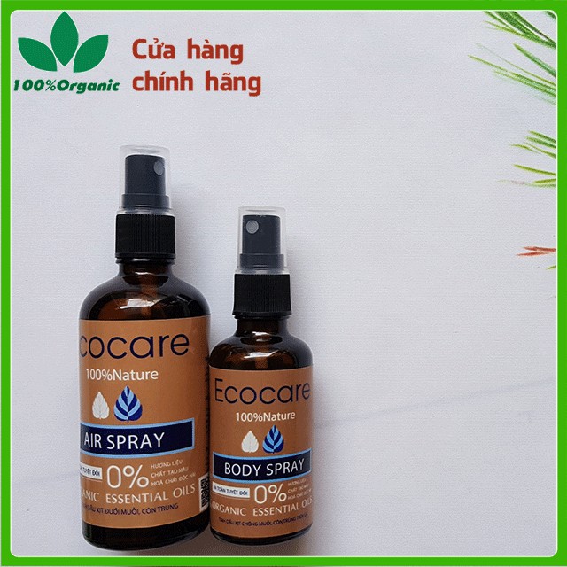 Chai xịt đuổi muỗi Ecocare, xua đuổi muỗi và côn trùng, dung tích 50ml -100ml