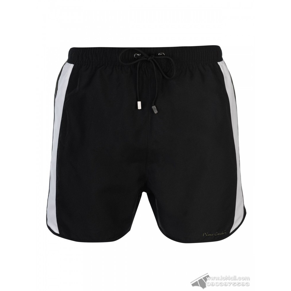 [AUT.] Quần đi biển Pierre Cardin Panelled Swim Short Black/White/Khaki