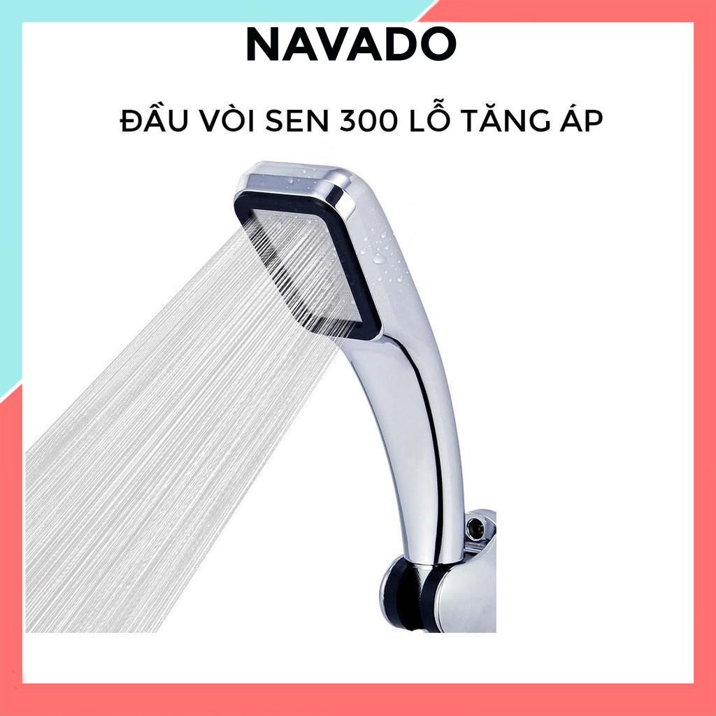 Đầu vòi sen tắm tay sen tăng áp 300 lỗ cao cấp áp suất cao tiết kiệm nước cho phòng tắm VS2 NAVADO