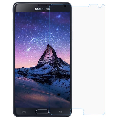 Kính cường lực Samsung Note 4 trong suốt tặng kèm giấy lau màn hình