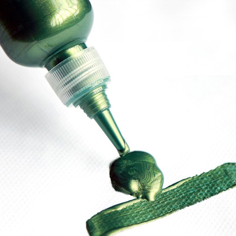 Bộ acrylic màu vàng ánh kim dùng sơn vẽ tường /kính / móng / vải / quần áo / cho bé vẽ nghệ thuật 60ml