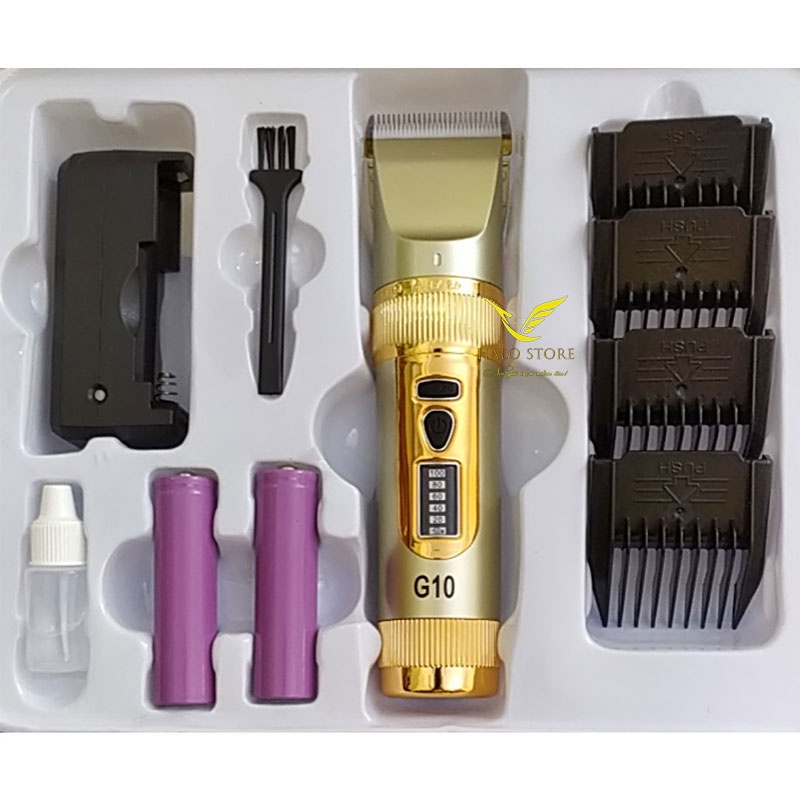 Tông Đơ Hớt Tóc Chuyên Nghiệp G10 TẶNG KÈM Pin SƠ CUA + Lược Cắt Tóc
