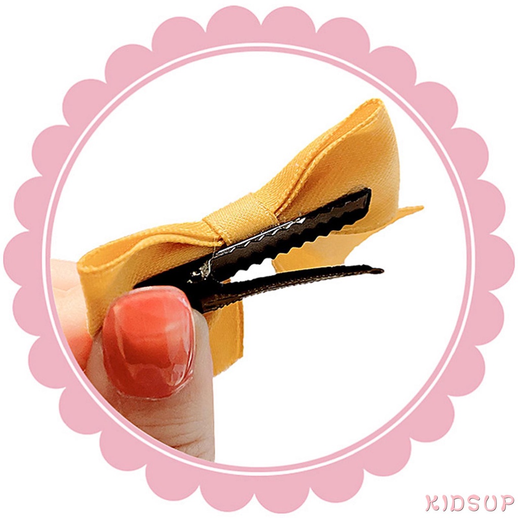 Kẹp tóc hình nơ màu sắc tươi sáng thời trang cho bé gái