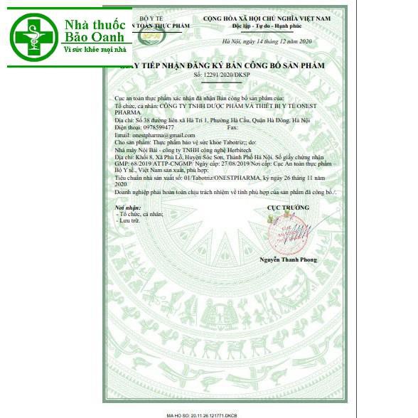 Chất xơ Tabotriz dùng được an toàn cho bà bầu, trẻ em trên 6 tháng- cho người bị trĩ, táo bón- hộp 20 gói | BigBuy360 - bigbuy360.vn